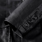 Men's Black PU Suit Jacket — product photo 3 of 5