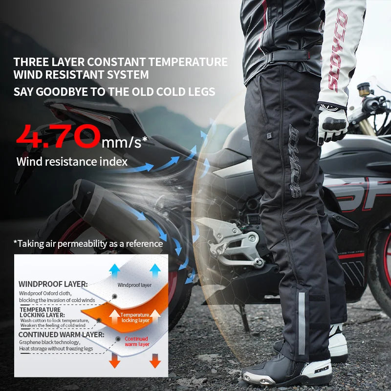 Scoyco Electric Heated Motorcycle Pants Autumn Winter Warm — product photo 3 of 6
