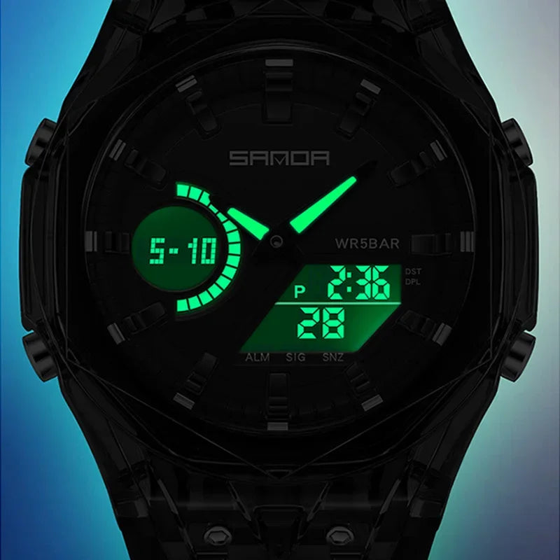 SANDA Fashion Electronic Quartz Watches for Man Dual — product photo 3 of 6
