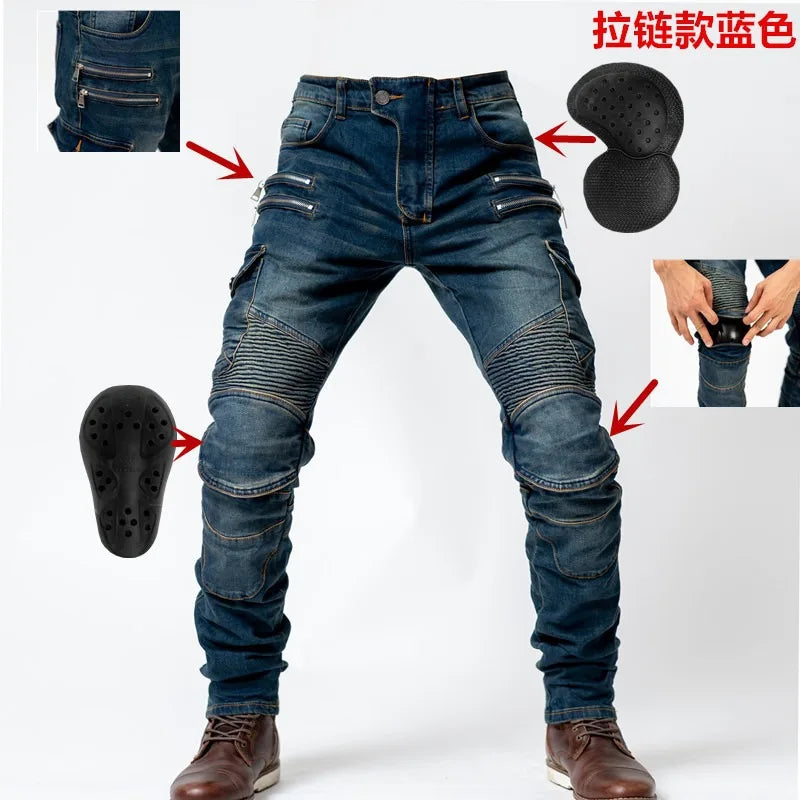 Moto Riding Jeans Protective Gear Anti-Fall Racing Pants — product photo 4 of 6