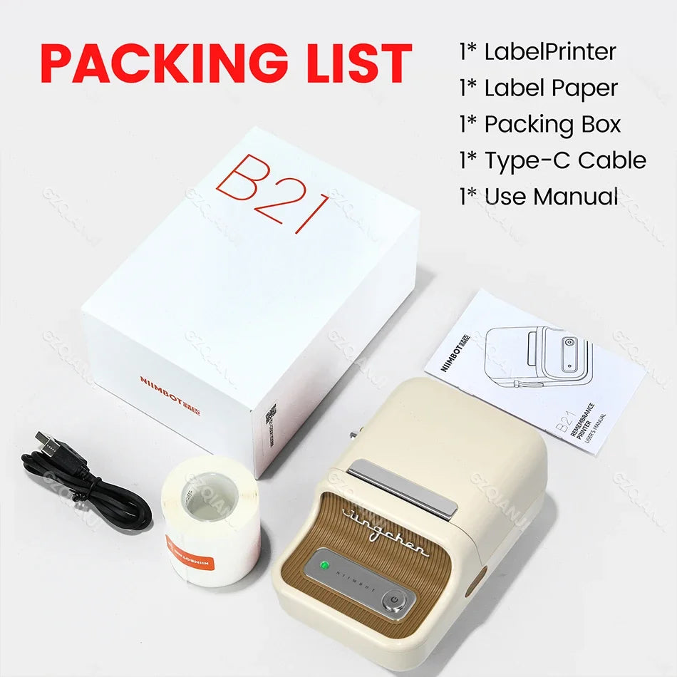 Niimbot B21 Portable Thermal Printer Inkless Bluetooth Barcode — product photo 6 of 6