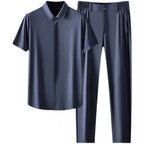 Summer New Fashion Ice Silk Sports Suit Men's — product photo 5 of 6