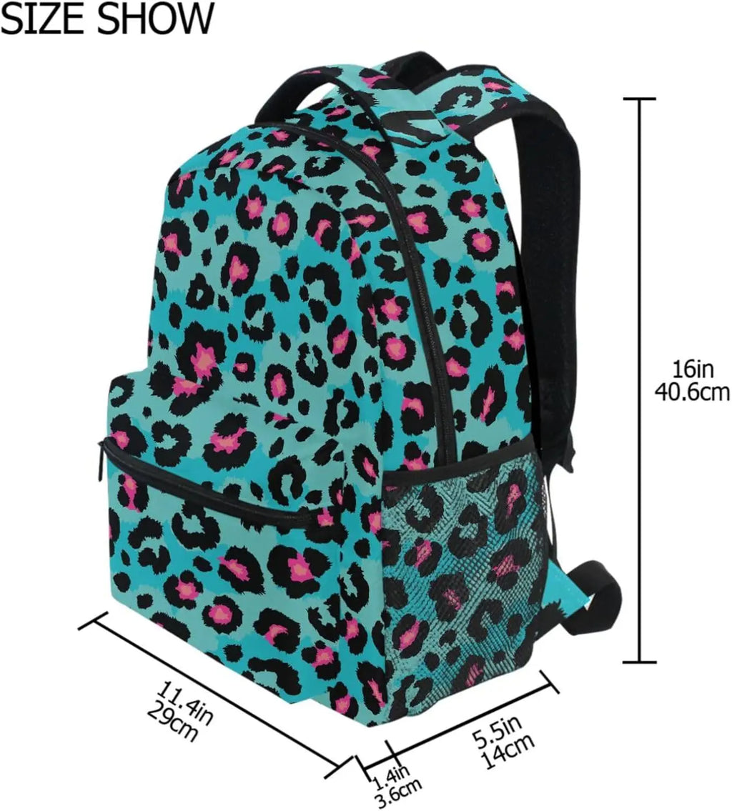 School Start! Blue Leopard Print Backpack — product photo 2 of 6