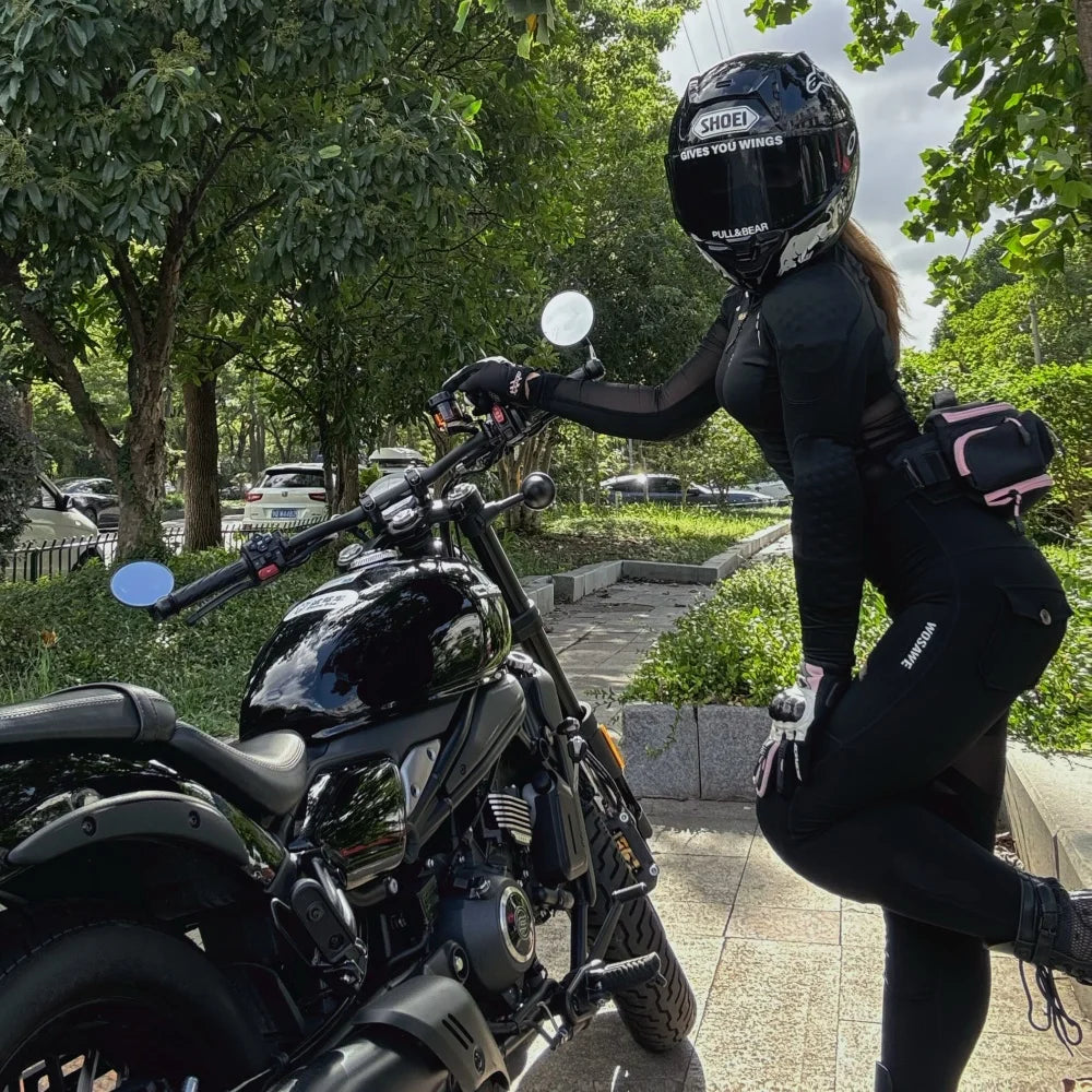 WOSAWE Sexy Motorcycle Jacket and Pants Set Summer — product photo 3 of 4