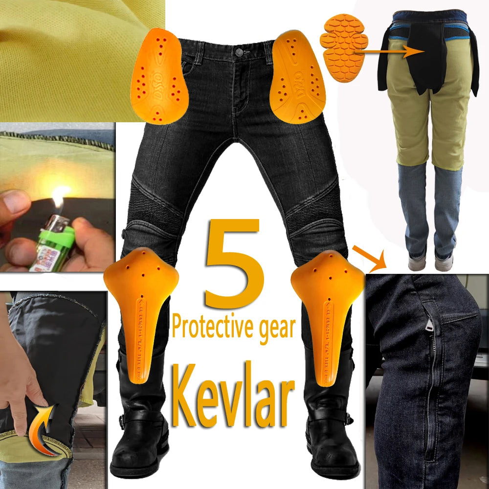 Motorcycle Pants for Men Riding Gear Motorbike Jeans — main product photo
