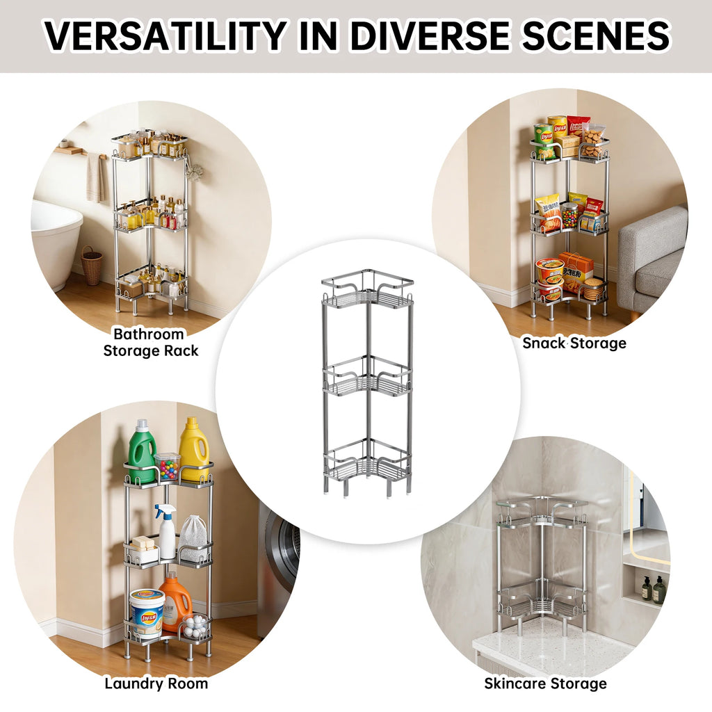 1Pc Stainless Steel Storage Rack for Shower Room — product photo 5 of 6