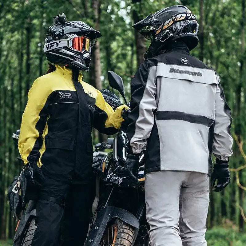 Men's Women DUHAN Motorcycle Raincoat Waterproof Motorcyclist Jacket — product photo 4 of 6