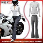 WOSAWE Women Motorcycle Jacket and Pants Set Motorbike — main product photo
