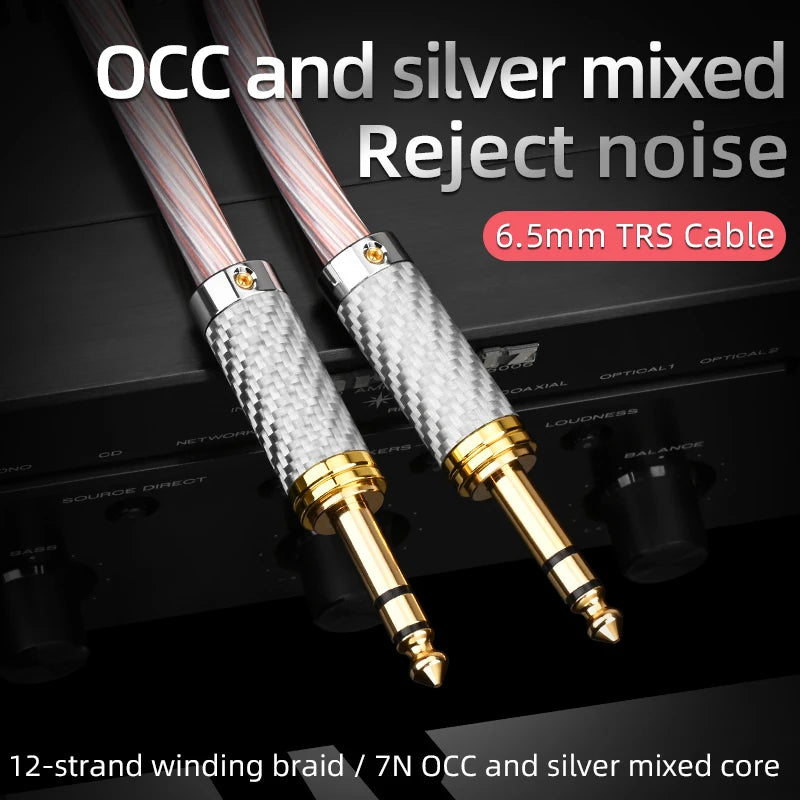 HiFi 6.35mm Audio Cable OCC Silver Mixed 6.35 — product photo 4 of 6