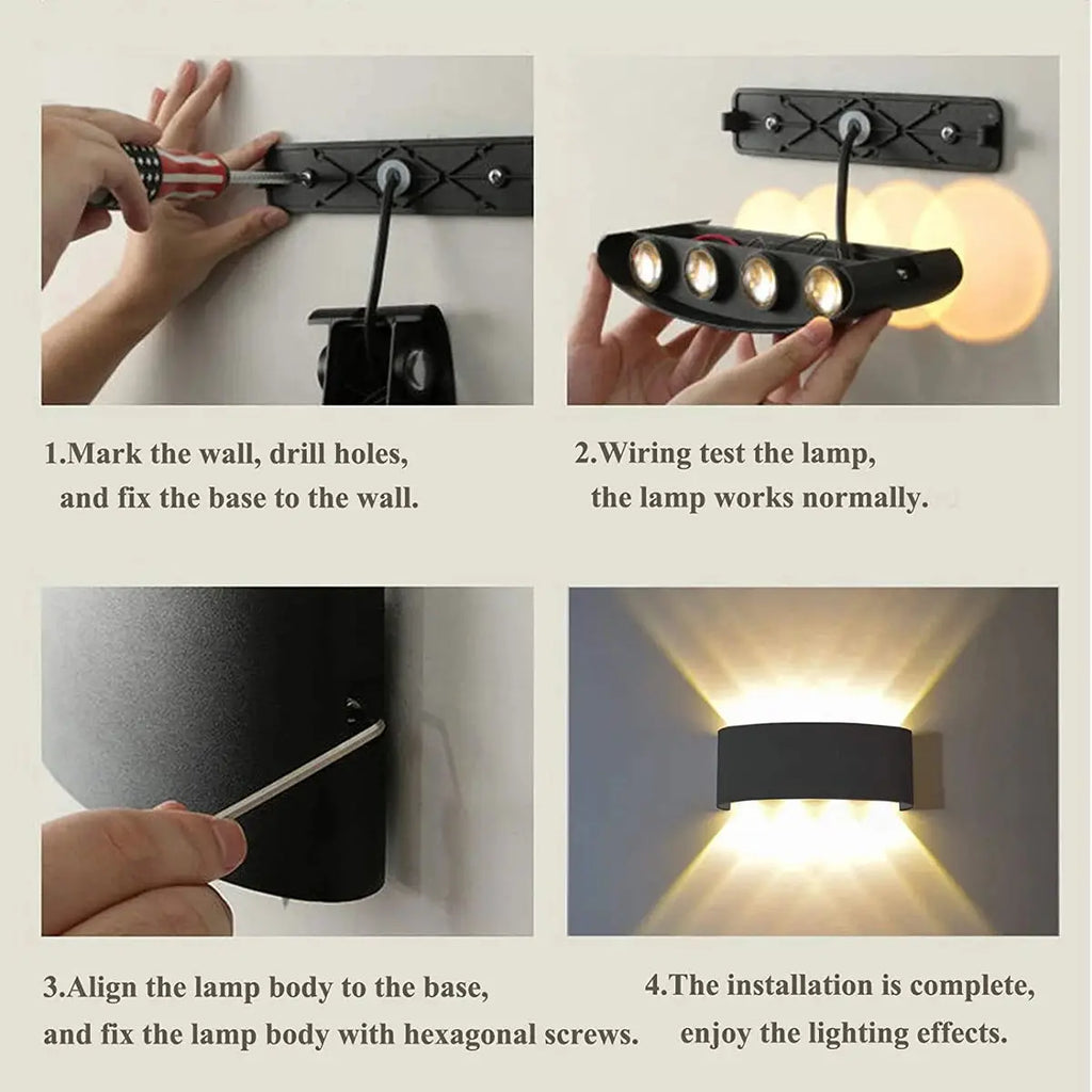 LED Wall Lamp IP65 Waterproof Outdoor Garden Yard — product photo 5 of 6