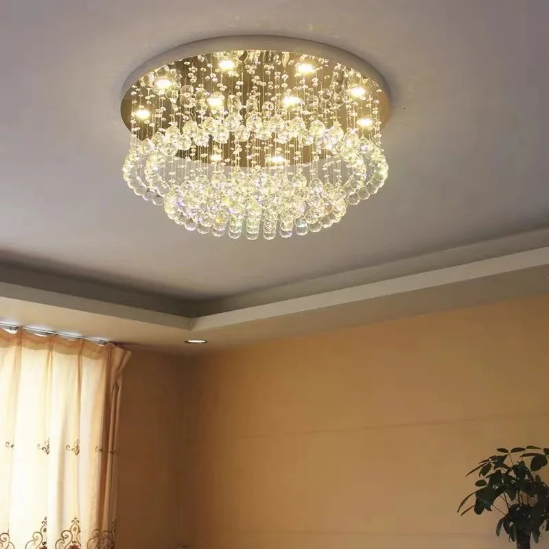 Led Crystal Ceiling Chandelier Rectangular Living Room Light — product photo 4 of 6