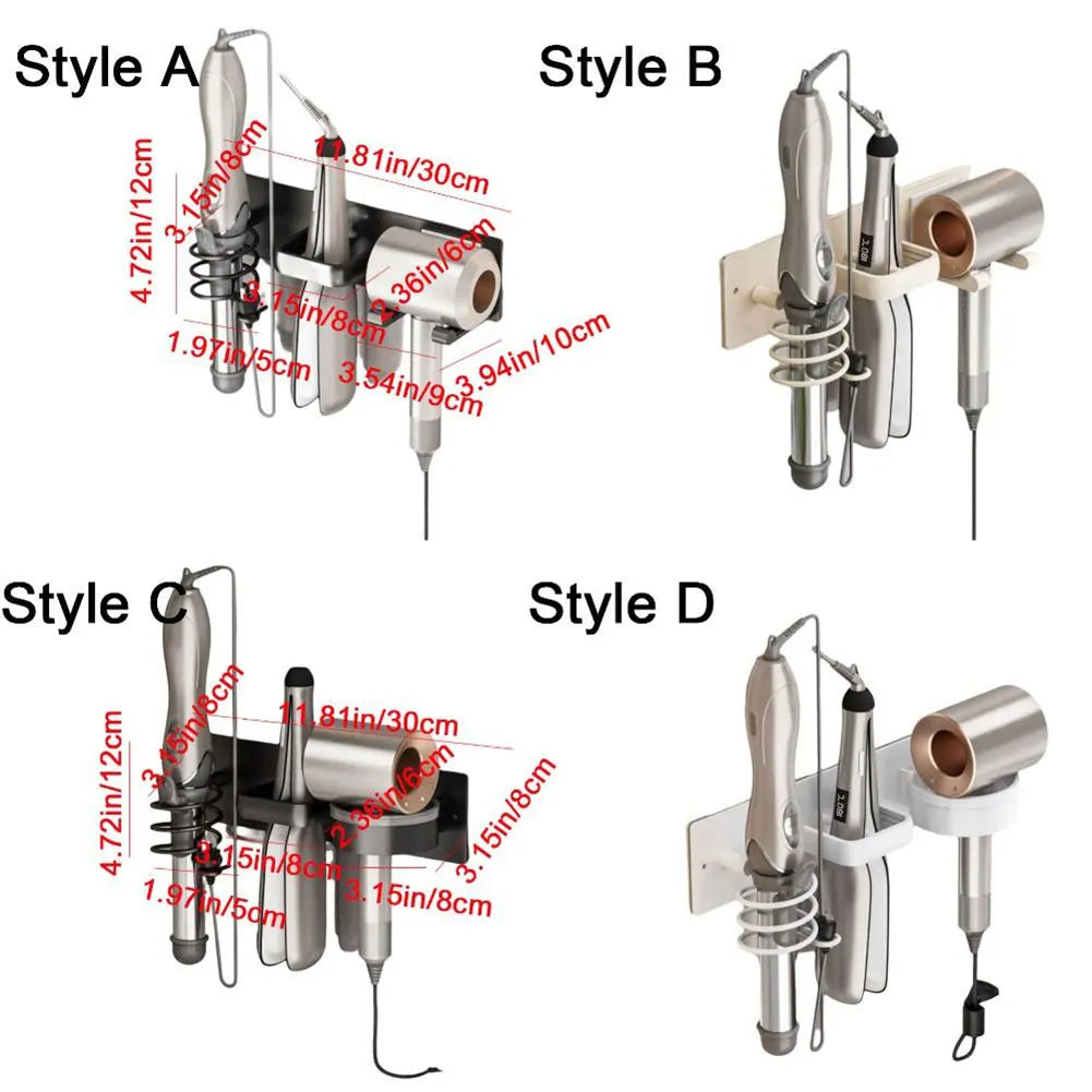 Hair Dryer Stand Electric Hair Dryer Wall Shelf — product photo 6 of 6