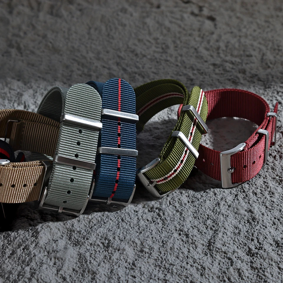 Premium 20mm 22mm Nylon Nato Watch Band Ribbed — product photo 5 of 6