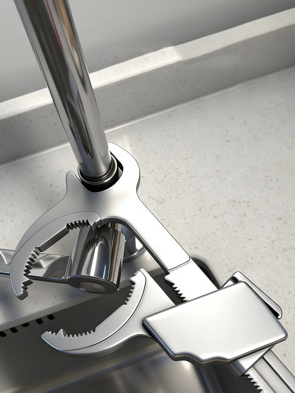 Bathroom Wrench Multi-Head Socket System 86mm Adjustable Faucet — product photo 3 of 6