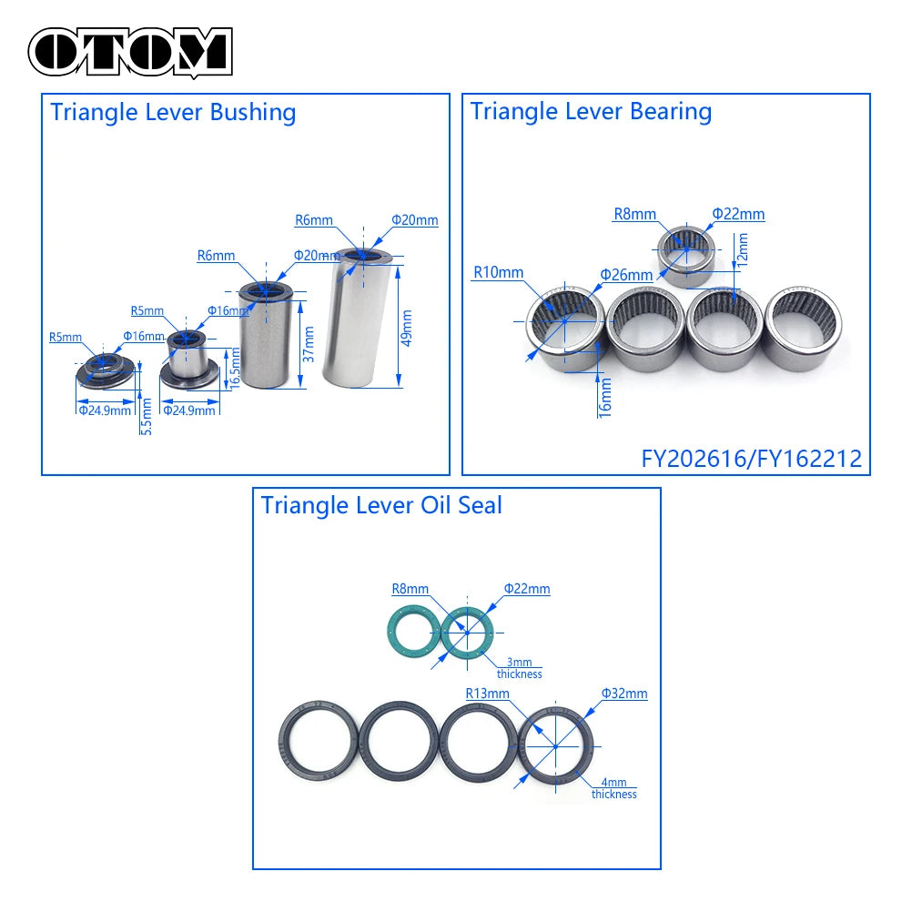 OTOM Motorbike Triangle Lever Linkage ARM Maintenance Kit — product photo 4 of 6