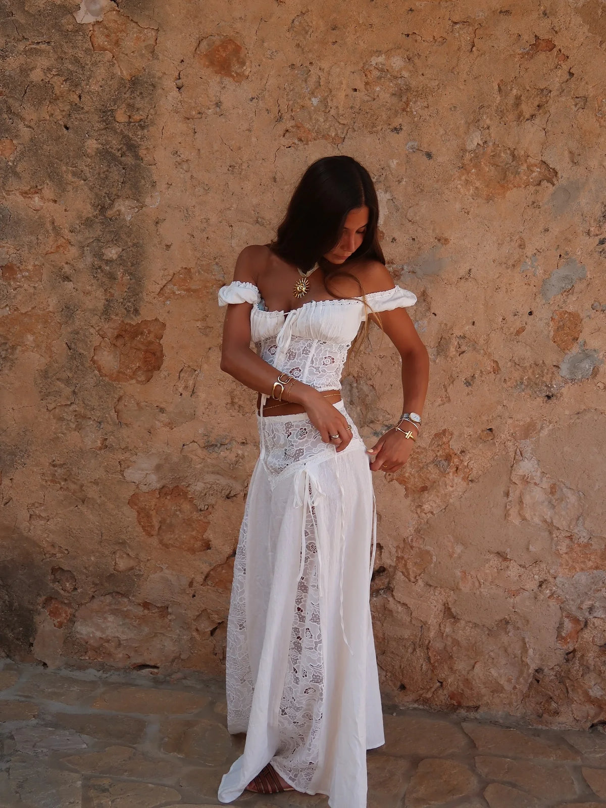 Mingmingxi New in Matching Sets Elegant Off The — product photo 4 of 6
