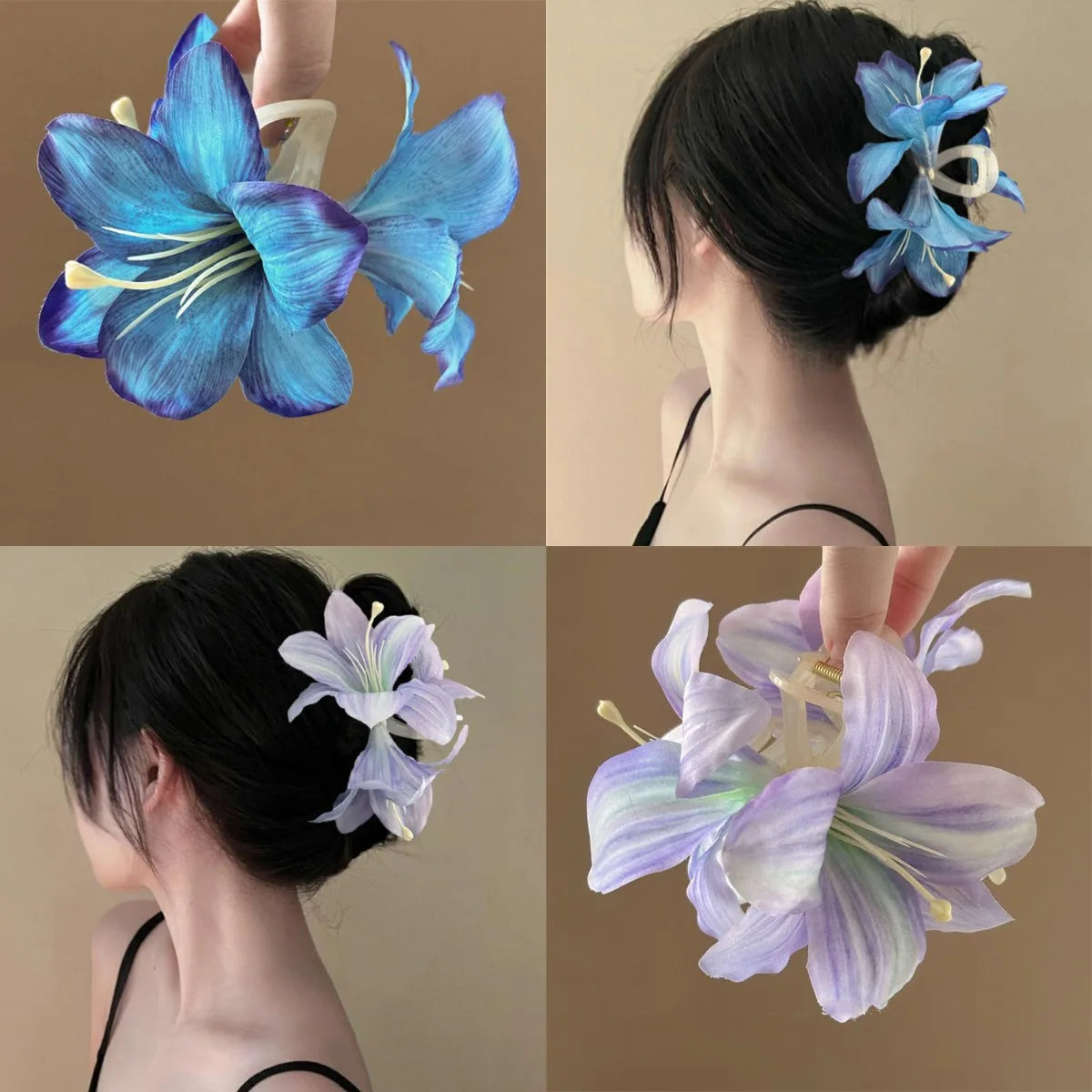 Super Fairy Emulational Lily Flower Hair Claw Clips — main product photo