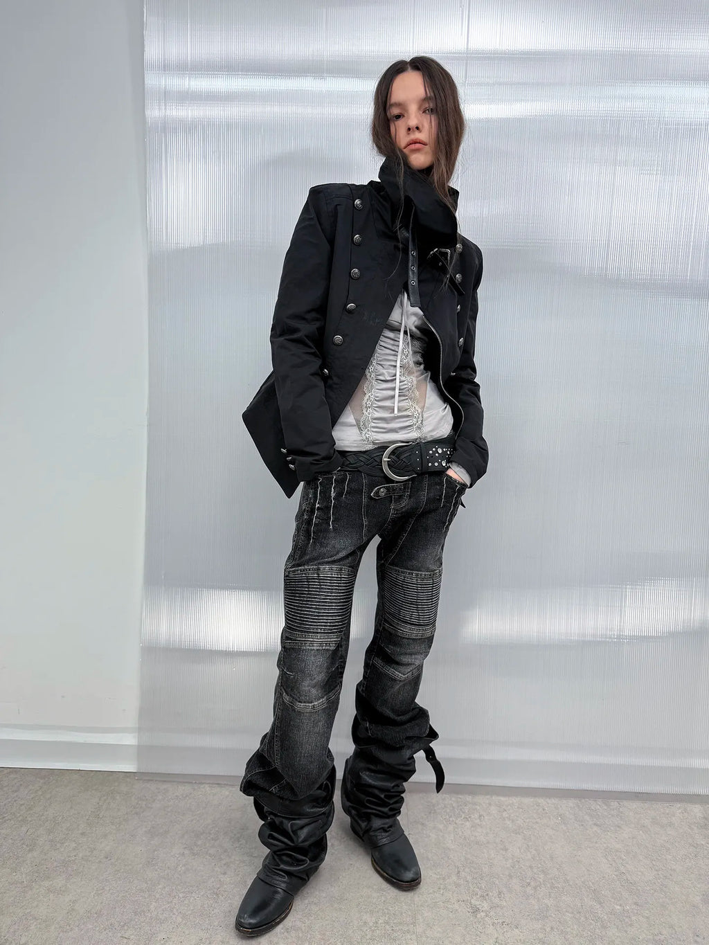 Women's Low Waist Motorcycle Style Jeans Casual Pants — product photo 2 of 6