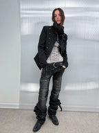 Women's Low Waist Motorcycle Style Jeans Casual Pants — product photo 2 of 6