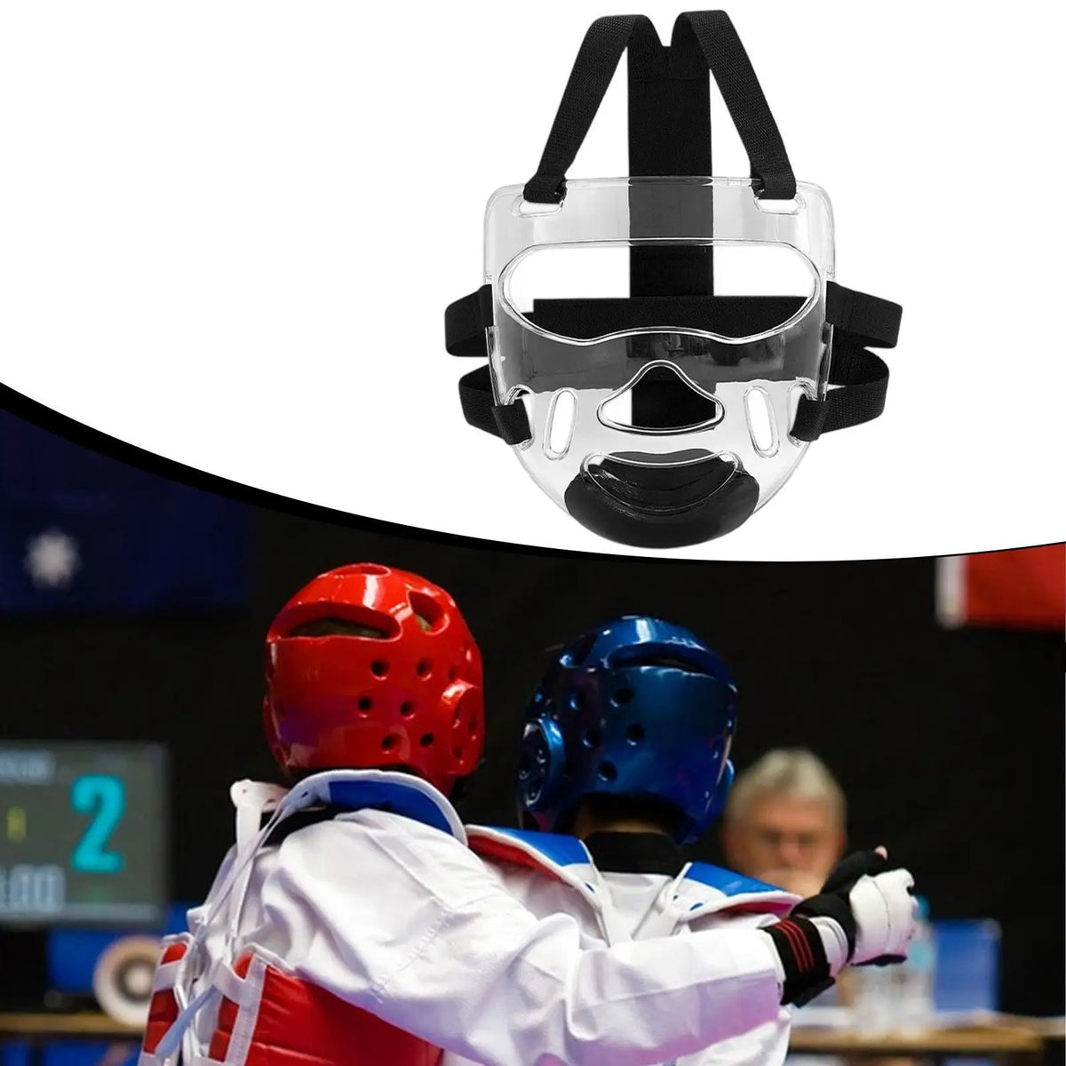 Transparent Taekwondo Mask Face Guard Safety Cover for — main product photo