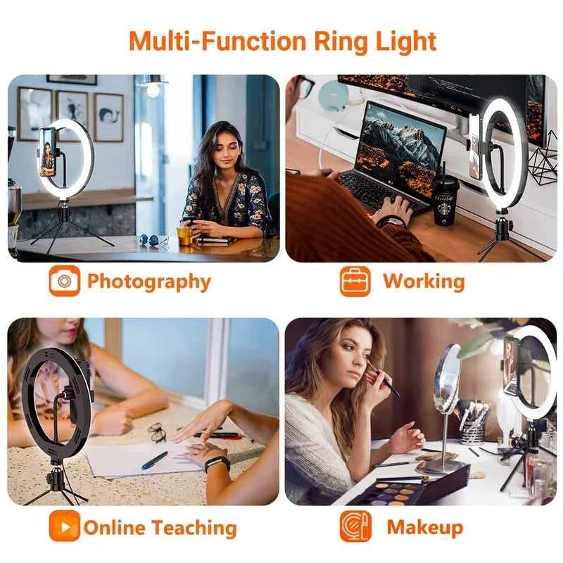 10" 26cm Dimmable LED Ring Light Kit with — product photo 6 of 6