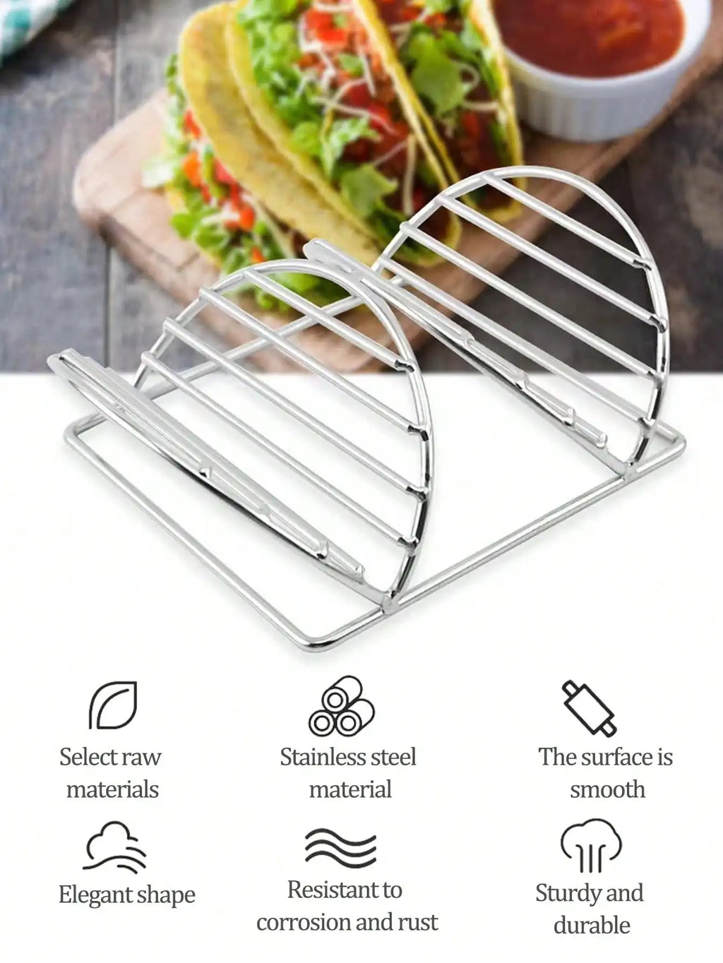 1pcs Taco Holder Stainless Steel Taco Holders — product photo 4 of 4