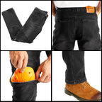 Men's Motorbike Jeans Windproof Plus Velvet Aramid Motorcycle — product photo 3 of 6