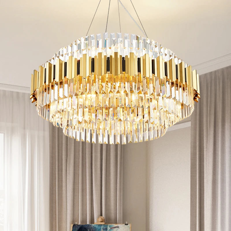 Modern Home Luxury Stainless Steel Crystal Chandelier Hotel — product photo 2 of 5