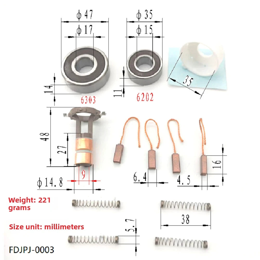 Alternator Repair Kit For Renault 8200386806 For Valeo — product photo 2 of 5