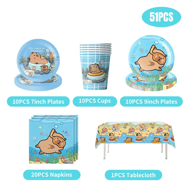 Capybara Birthday Party Decoration Tableware Theme Candy Box — product photo 4 of 5