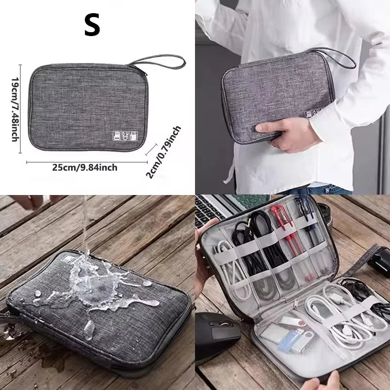 Cable Storage Bag Waterproof Digital Electronic Accessories Organizer — product photo 4 of 6
