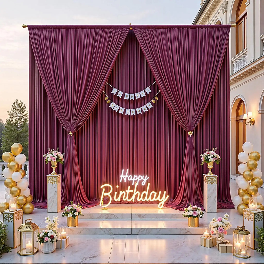 Wrinkle-Free Party Backdrop 150x214cm Solid Color — product photo 2 of 6