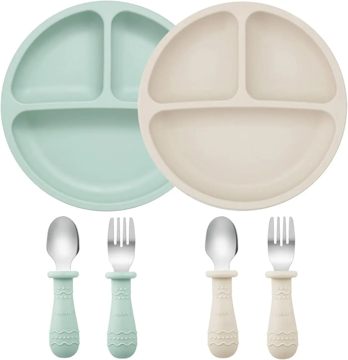 Baby Feeding Set 2 Pack Silicone Divided Suction — main product photo