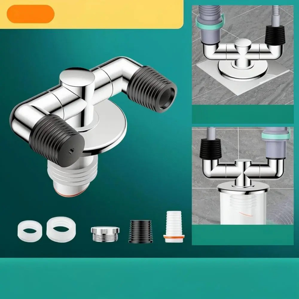 Washing Machine Pipe Connector Two Way Splitter Anti — main product photo