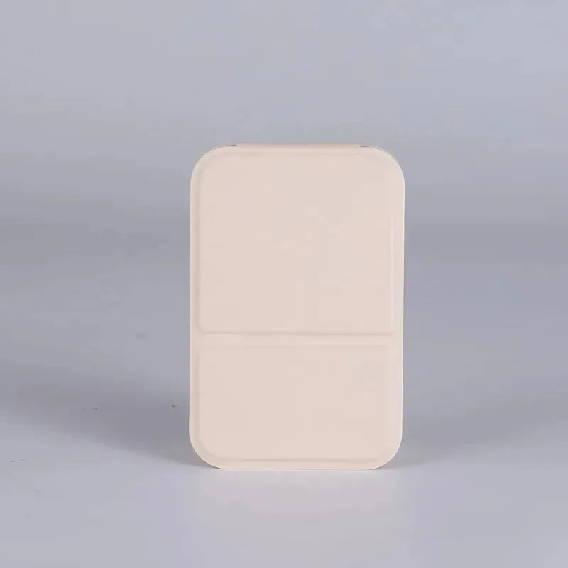 Solid Color PU Leather Portable Foldable Makeup Mirror — product photo 5 of 6