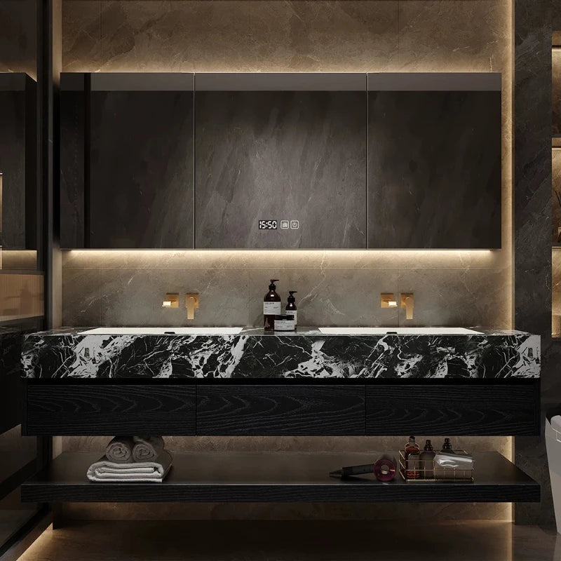 Luxury Hotel-Style Bathroom Vanity with Double Sinks Premium — main product photo