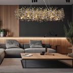 Chandelier With Crystals Lights Luxury Gold For Dining — product photo 2 of 6
