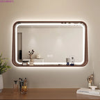 Solid wood sink vanity mirror dresser wall-mounted bathroom — main product photo