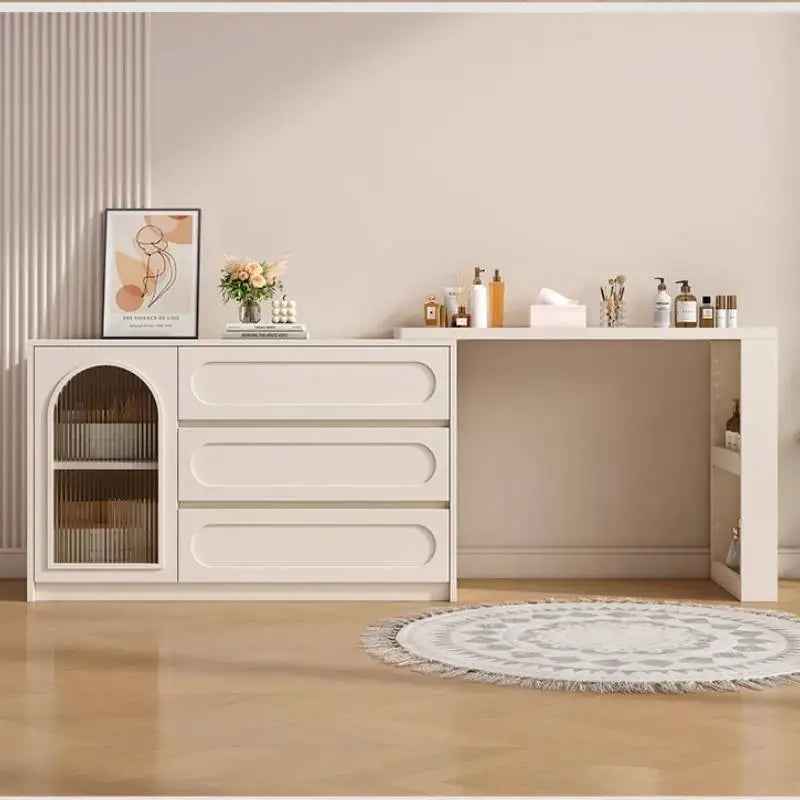 Professional Wood Vanity Table Dressers Nordic Organiser White — product photo 5 of 6