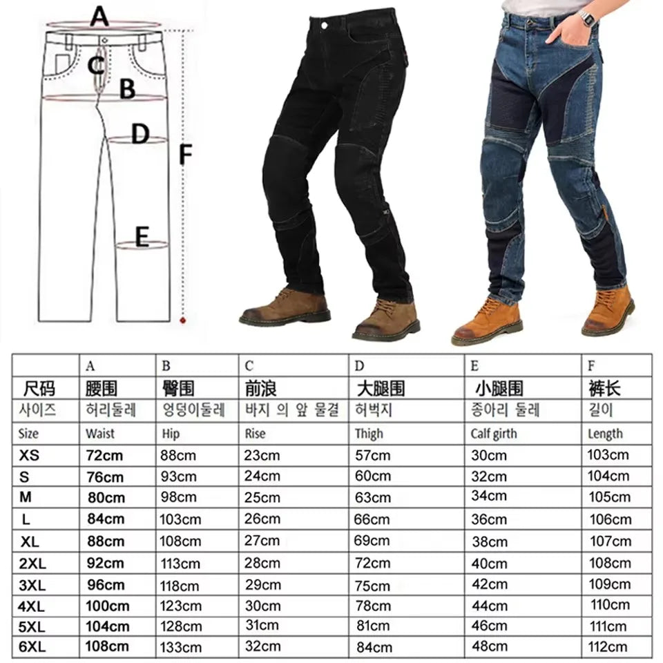 Men's Aramid Motorcycle Pants blue Protective Motocross Riding — product photo 3 of 6