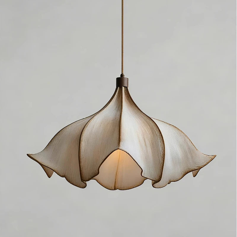 Japanese Wabi-Sabi Resin LED Pendant Light Petal Ceiling — main product photo