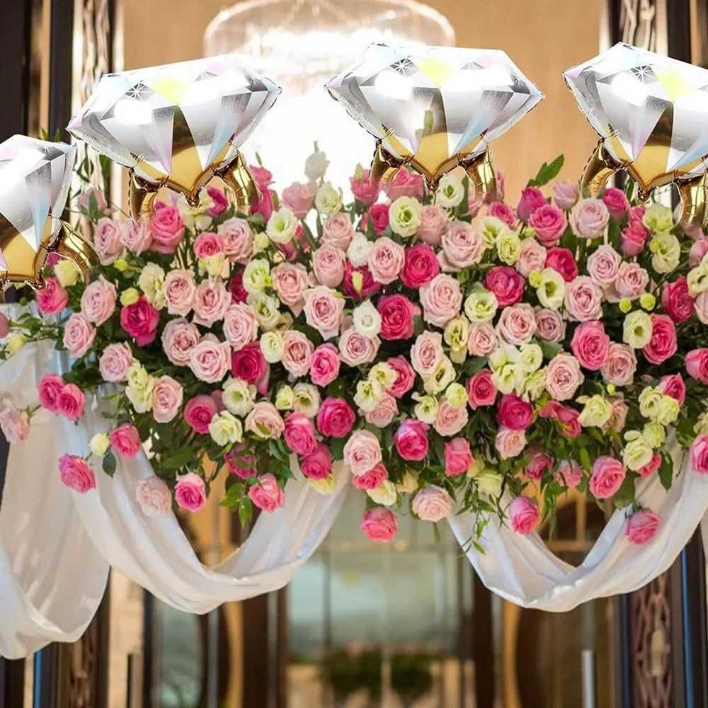 2pcs Diamond Ring Aluminum Balloon — product photo 4 of 5