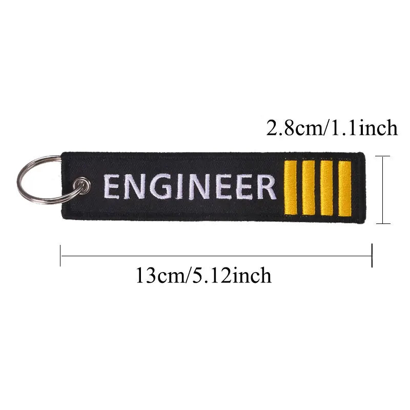 3PCS Engineer Embroidery Letter Motorcycles Key Chain and — product photo 2 of 6