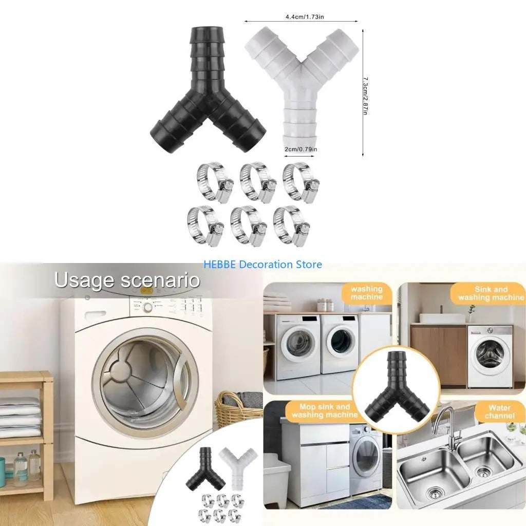 B0KC Three Way Connection Washing Machine Drain Pipe — main product photo