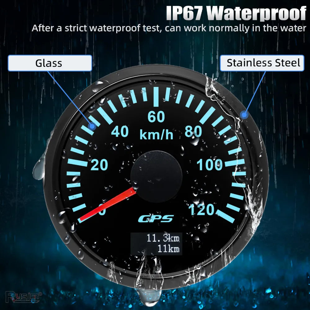 Waterproof 52MM GPS Speedometer 200km/h 120km/h 60 km/h — product photo 2 of 6