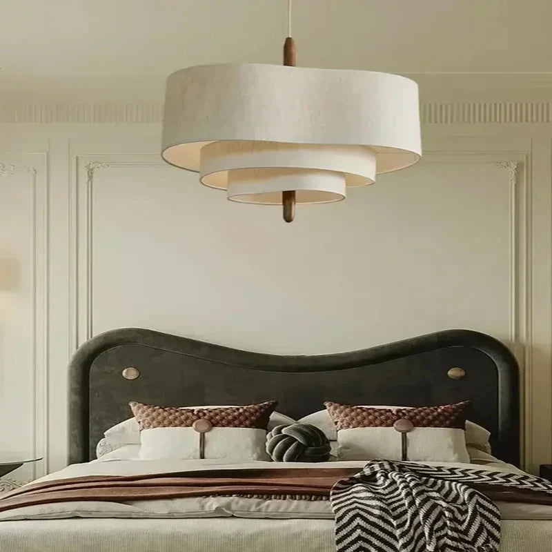Japanese Wabi Sabi Cloth Pendant Light 15W — product photo 4 of 6