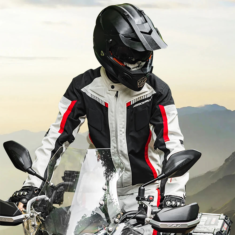 HEROBIKER Waterproof Motorcycle Jacket Men Racing Moto Jacket — product photo 4 of 5