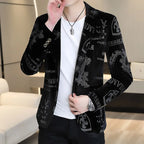 Brand Clothing Luxury Velvet Suit Jacket Men Fashion — main product photo