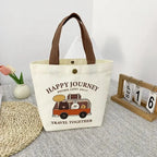 Cute Bear Canvas Mini Handheld Tote Bag Women — product photo 6 of 6