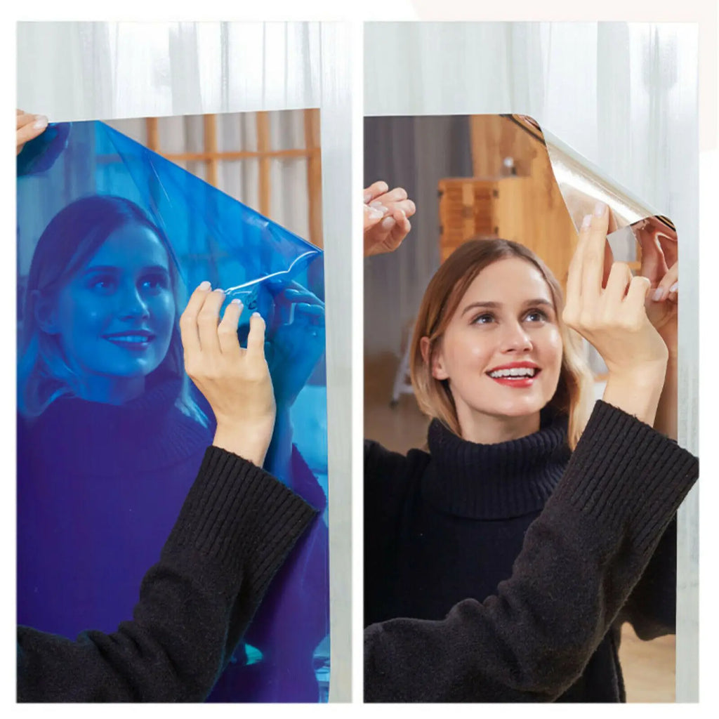 1PC Large Mirror Wall Sticker Roll Self Adhesive — product photo 2 of 6
